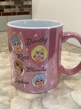 Golden Girls Character Pink Ceramic Pearlescent Mug 40th Anniversary
